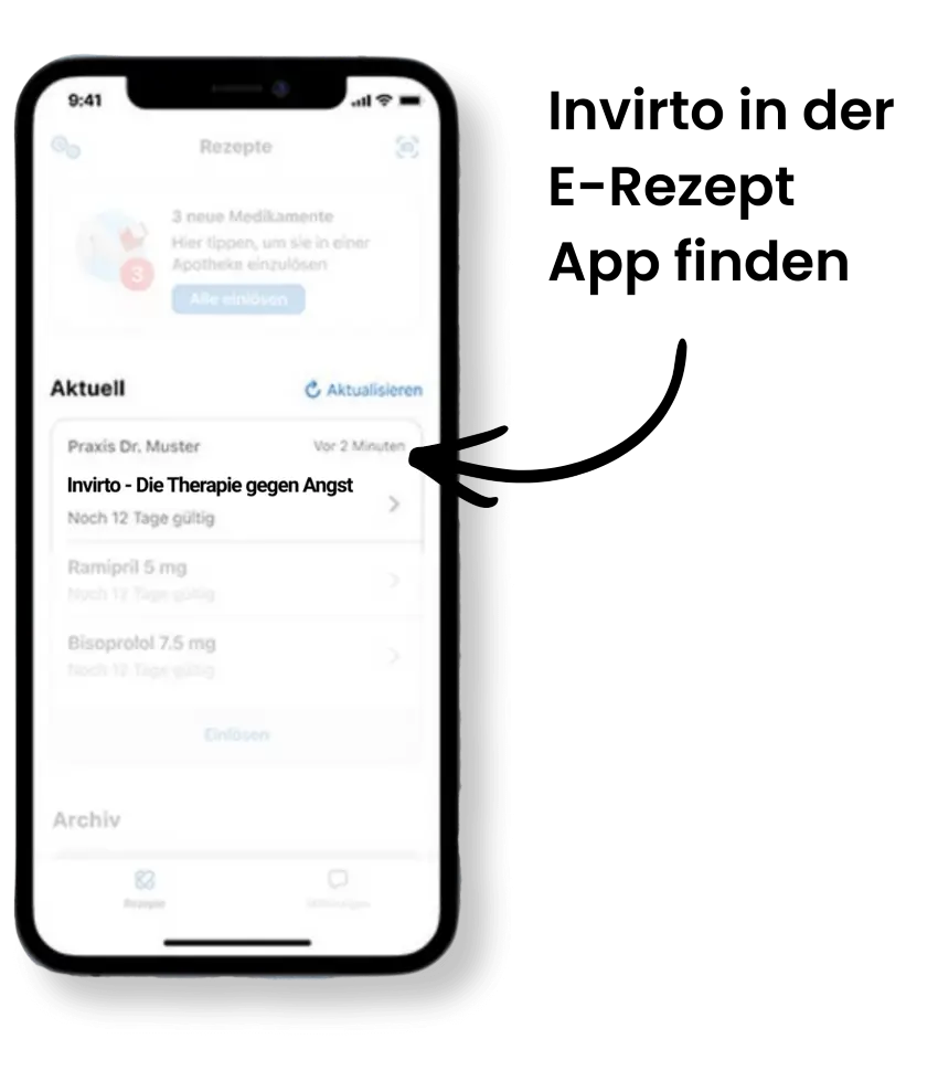 Invirto in E-Rezept App